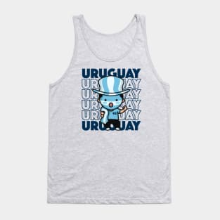 Uruguay Football Fan // Kawaii Cute Uruguayan Soccer Supporter Tank Top